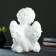 Climb "Angel sitting in his hand", 26x21x30cm, white