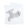 Water cutting tap zein, with a crossbar, pp, with a ball mechanism, white, with a nut