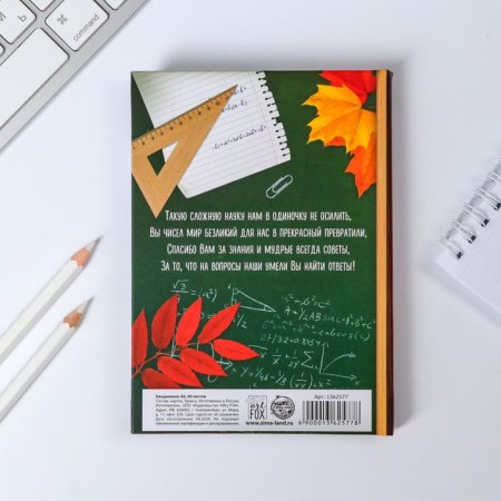 Diary "Mathematics Teacher, solid cover, A6, 80 sheets-2