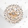 Brooch "Circle of openwork", white color in gold