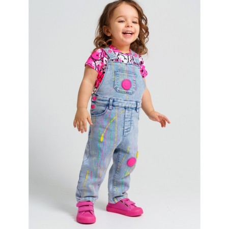 Denim jumpsuit for the girl PlayTode, height 80 cm