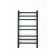 Electric towel Grois Alex, 400x800 mm, 8 crossbars, lower, black