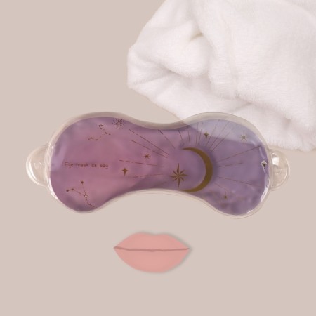 Gel mask for the area around the eyes "Night", 18 × 7 × 0.4 cm, purple color-3