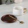 Tea couple ceramic with a spoon "Ulun", 2 items: a cup 280 ml, a saucer d = 13 cm, white color