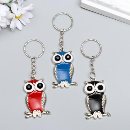 Trick Metal "Owl on a twig with a bright belly" mix 4.5x2.7 cm-3