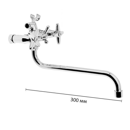 Accoona A7381 bathtub, two -wound, brass, chrome-1