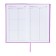 The weekly dated 2025, 85x145 mm, 64 sheets of Escalada, a solid cover made of artificial leather, pancake embossing, block 70 g/m², lilac