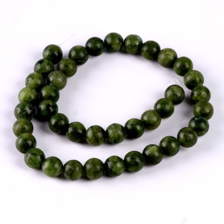 Beads made of natural stone "Green Jade" set 36 pcs., Size 1 pc. - 10 mm-4