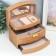 Casket to the leatherette to decorates the chest "Caramel python" Combined 13x15x21.5 cm