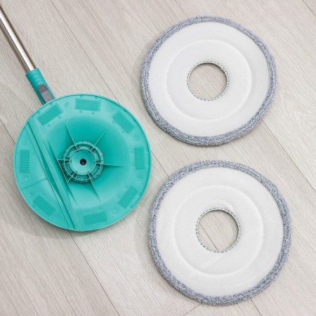 Mop with spin and bucket, microfiber nozzle, compact-4