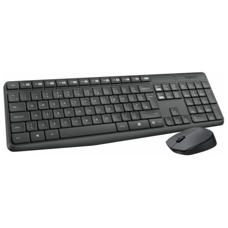 Keyboard + Logitech MK235 Claw: Gray Mouse: Gray/Black USB Wireless Multimedia (106853