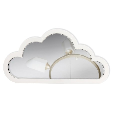 Wall mirror “cloud”, mirror surface 12 × 26 cm, white color-2