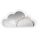 Wall mirror “cloud”, mirror surface 12 × 26 cm, white color