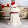 Santa Claus "Shik" in a red-white fur coat with a staff, 47 cm moving
