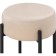 Haric Siper Metal/velor, black/beige 40x40x74 cm