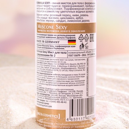 Body MIST with Formula Sexy №2, 150 ml pheromones (based on L`Imperatrice 3 Anthology (D&G)-1