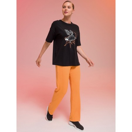 Female trousers, size 46, orange color-7