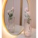 Decorative vase made of embossed glass, 105 × 105 × 235 mm, flood color