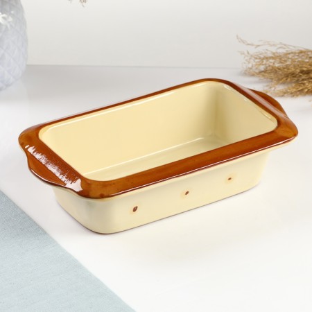 Baking capacity "Rectangular meal" 1l / 6.5x27x14.5cm, caramel