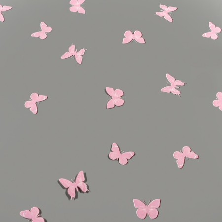 Flower film "Butterflies" red+white 0.7 x 8.2 m, 40 mkm-3