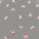Flower film "Butterflies" red+white 0.7 x 8.2 m, 40 mkm