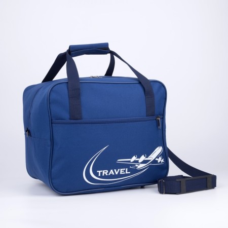 Road bag on lightning, 2 external pockets, a long belt, blue color