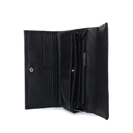 Purse, genuine leather, 190x95x25 cm, black-3