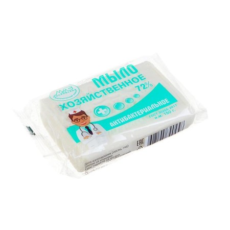 Economic antibacterial soap GOST-30266-95 72%, in packaging, 150 g