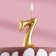 Candle for the cake digit "Golden", 5.5 cm, number "7"
