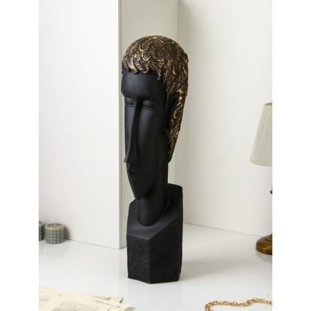 Figure "Face", polystone, 82 cm, black-gold color