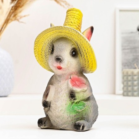 Piggy bank "Bunny with flower" 10x12x20cm-1