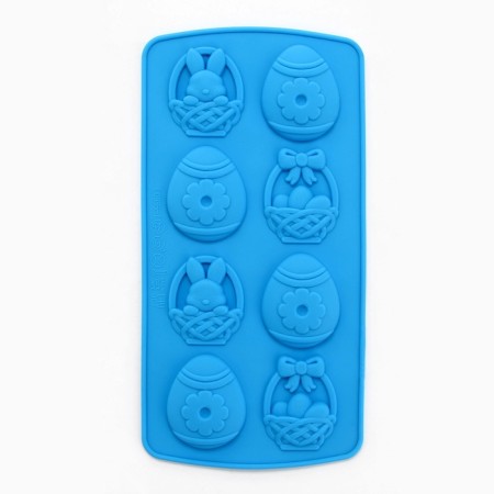 Silicone form for baking on Easter "Easter composition", Blue, 10.6 x 20.7 cm-1