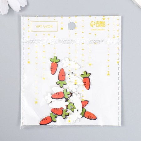 Decor for creativity wood "carrot" set 20 pcs 1.8x1 cm-4