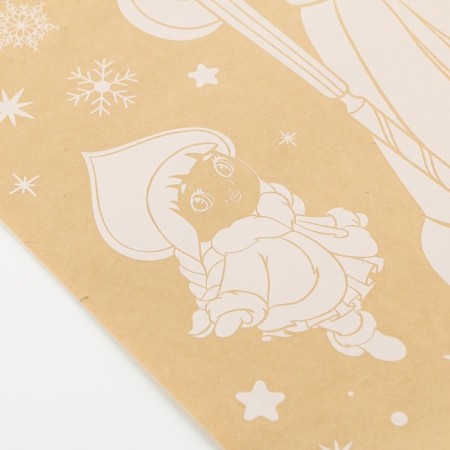 Stickers for the windows "Grandfather Frost", reusable, 33 x 50 cm, new year-2