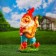 Garden figure "Dwarf with a guitar" 23x20x48cm