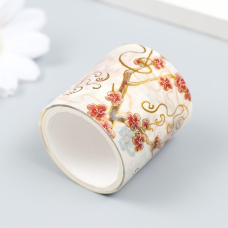 Adhesive tape paper "Garden flowers" set 2 pcs width 3; 4 cm winding 2 m-2