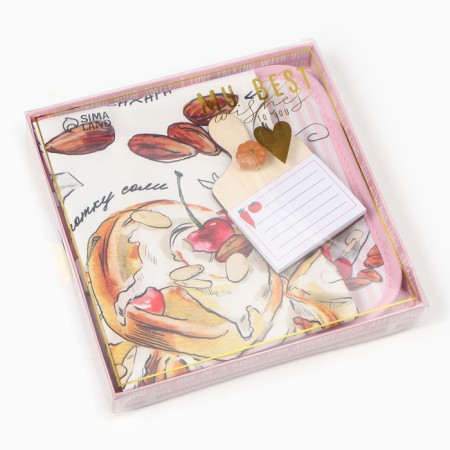Gift "buns" towel 40x73 cm, 19x19 cm tack, magnet 11x7 cm-8