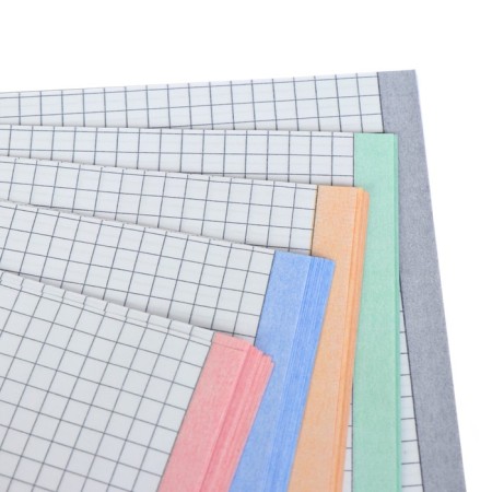 Notepad A5, 80 sheets, in a cage, on a crest, Metallic "Silver", Colored Cut, Bumwine Cover-4