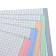 Notepad A5, 80 sheets, in a cage, on a crest, Metallic "Silver", Colored Cut, Bumwine Cover
