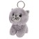 Soft toy "kitten", with a ring, gray color, 11 cm