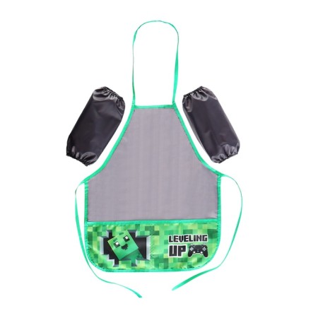 Apron for labor + sleevens, 485 x 395/250 x 160 mm, height 116-146 cm, calligrata, "pixels"-1