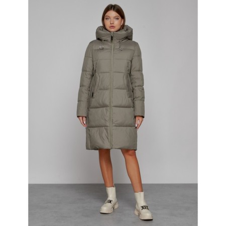 Coat insulated winter female, size 44, khaki color