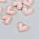 Decor for creativity plastic "Pink heart" gold 0.3x1.8x1.5 cm