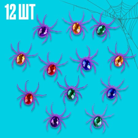 Spiders, set 12 pcs., Mix colors-1