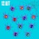 Spiders, set 12 pcs., Mix colors