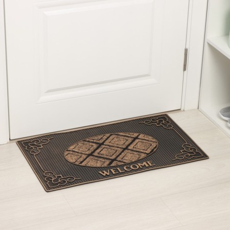 Rug -shaped rubber shade of Welcome, 40 × 70 cm, color mix-9