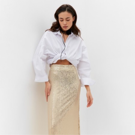 Women's skirt from sequins Mist, p.44, golden-5