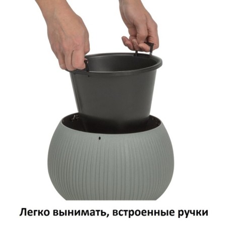 Beton Bowl flowers, 29 × 19.5 × 2 cm, gray-3