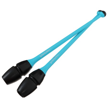 Bulas for rhythmic gymnastics inserted Grace Dance, 41 cm, blue/black color-3