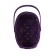 Wicker basket 23 x 18 x 12 cm, handle h = 13 cm, purple